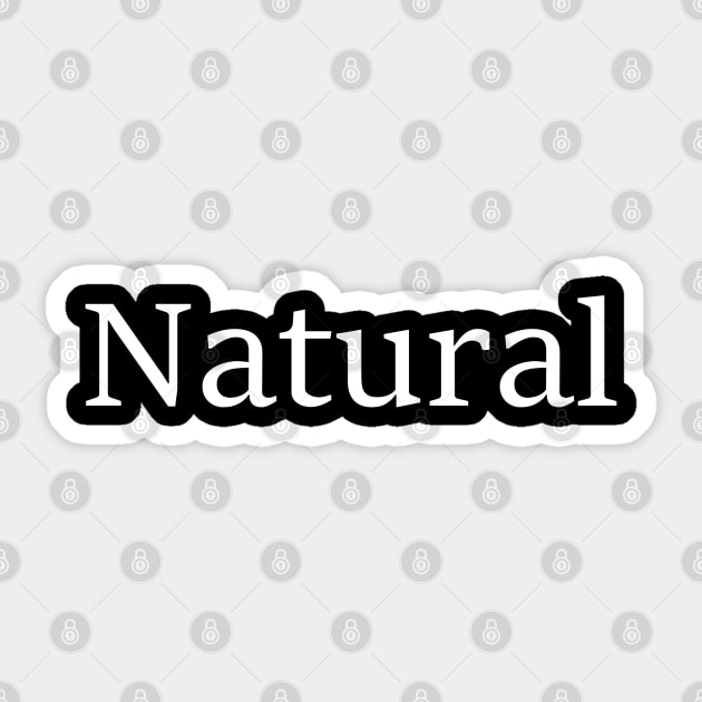 natural Sticker by VanBur